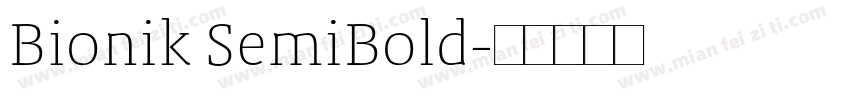 Bionik SemiBold字体转换